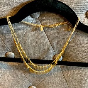 Express double banded gold necklace